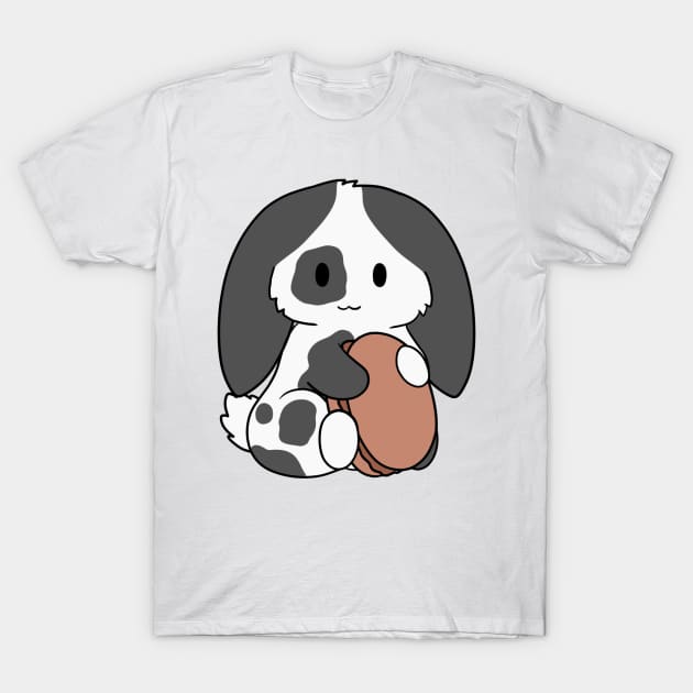 Spotted Black Bunny Macaron T-Shirt by BiscuitSnack